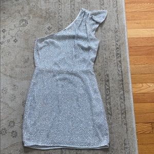 PARKER - ONE SHOULDER SEQUIN PARTY DRESS